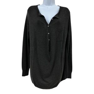 VINCE Cashmere Henley Style Sweater, S